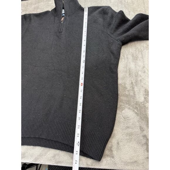 Polo Ralph Lauren 100% Cashmere Half Zip Sweater Black Women’s Size L - Picture 7 of 9